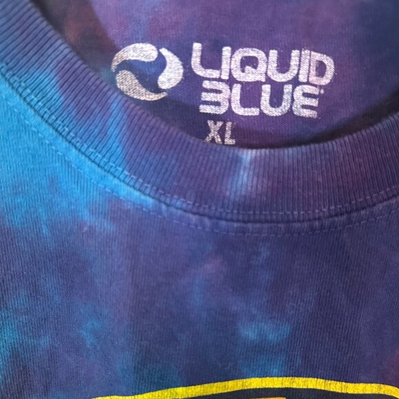 Liquid Blue Alice In Wonderland Shirt Blue Tie Dye - Picture 2 of 4